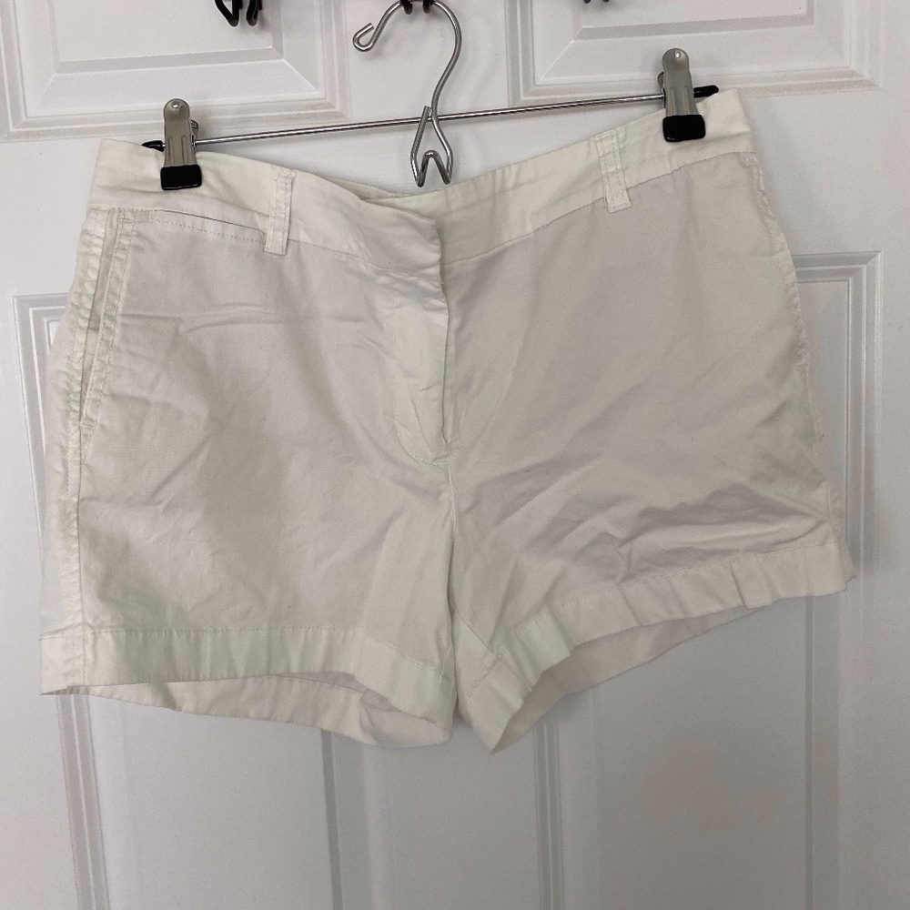 J. Crew white chino shorts